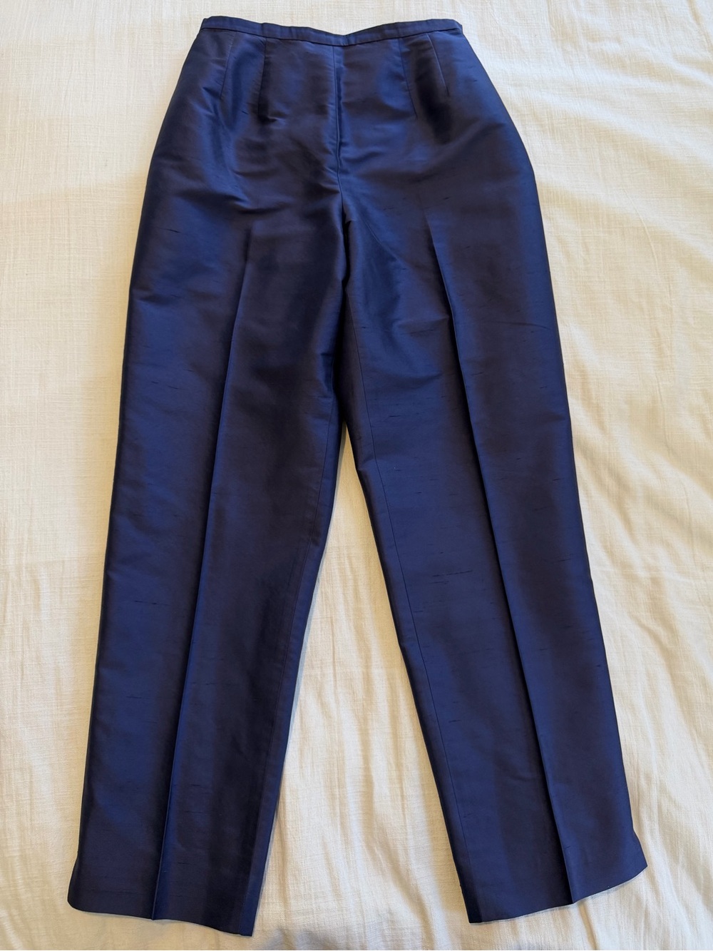 Talbots 100% Silk Shantung Pants Purple Size 4 - Picture 2 of 13